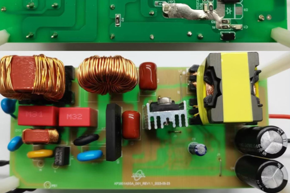 Drain Sensing CrM Boost PFC 100W Papan Demo dengan KP2801A
